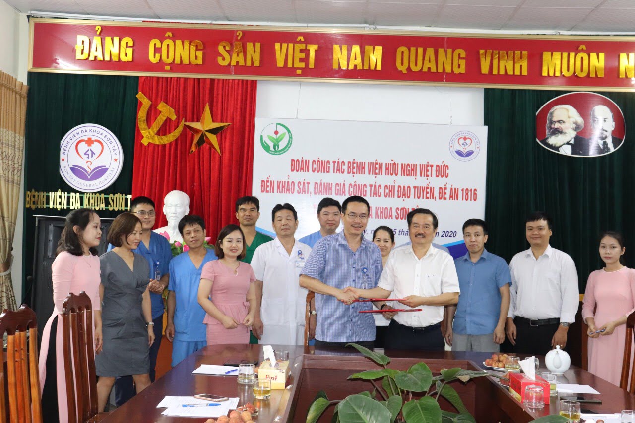 BỆNH VIỆN HỮU NGHỊ VIỆT ĐỨC KHẢO SÁT, ĐÁNH GIÁ CÔNG TÁC CHỈ ĐẠO TUYẾN TẠI BỆNH VIỆN ĐA KHOA SƠN TÂY
