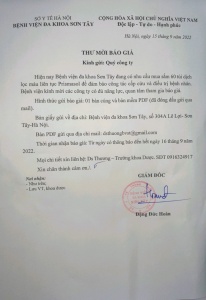 Thư mời báo giá