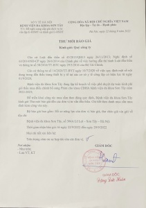 Thư mời cung cấp giá dịch vụ tư vấn lập E-HSMT và đánh giá E-HSDT