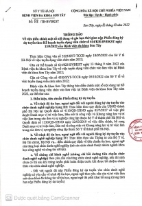 Thông báo về điều chỉnh và gia hạn nộp hồ sơ thi tuyển viên chức