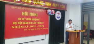 BỆNH VIỆN ĐA KHOA SƠN TÂY SƠ KẾT GIỮA NHIỆM KỲ ĐẠI HỘI ĐẢNG BỘ LẦN THỨ XXII, NHIỆM KỲ 2020-2025
