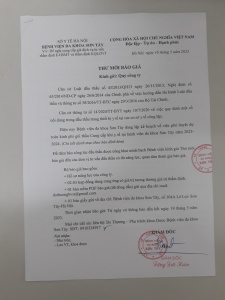 Thư mời báo giá cung cấp dịch vụ tư vấn thẩm định E-HSMT và thẩm định KQLCNT