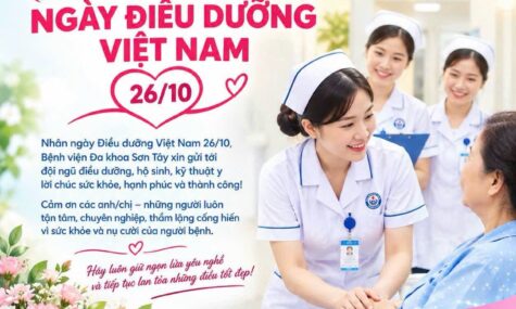 💙🌸 BỆNH VIỆN ĐA KHOA SƠN TÂY CHÚC MỪNG NGÀY ĐIỀU DƯỠNG VIỆT NAM 26/10 🌸💙